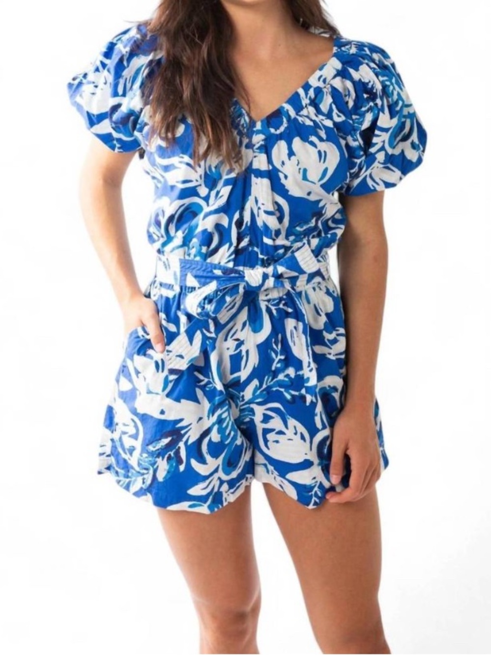 Cleobella Thalia Romper. Azure. Size M